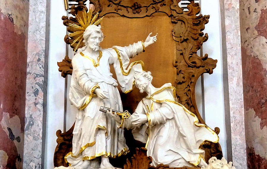 Jézus Krisztus és Péter apostol kulccsal