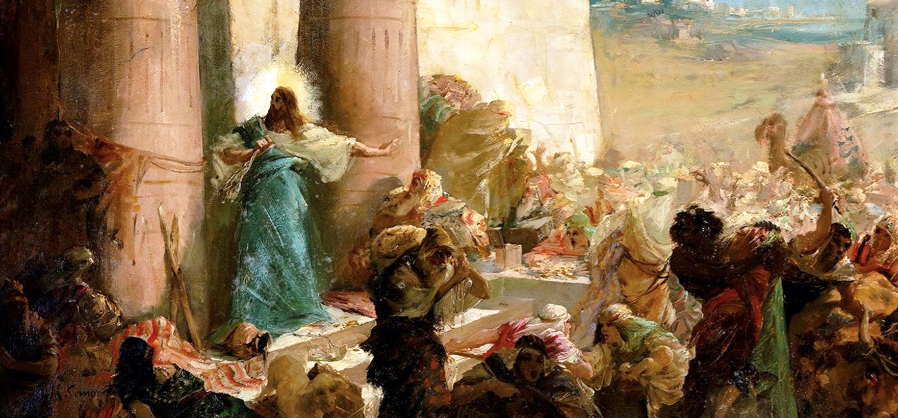 Enrique Simonet: Expulsión de los mercaderes del Templo