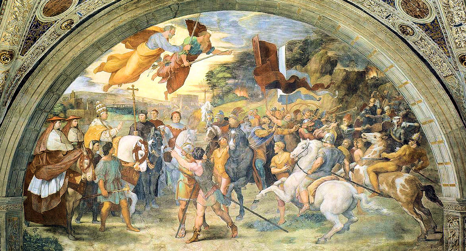 Raffaello:&nbsp;Nagy Leó és Attila találkozása, 1514